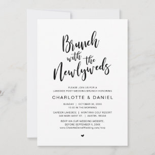 Wedding Brunch with the newlyweds, Modern rustic Invitation