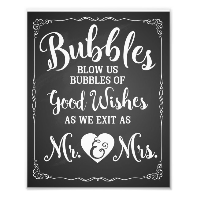 Wedding bubble sign wedding poster (Front)