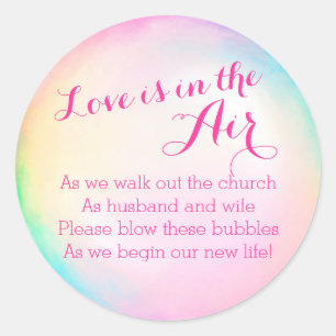 Wedding Bubbles Bottle stickers label
