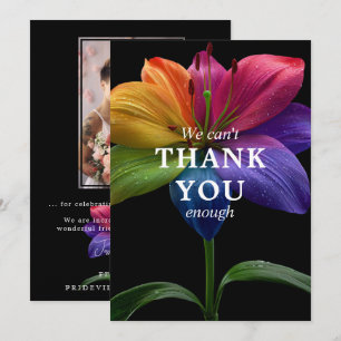 🌈 Wedding budget with photo Thank You Card