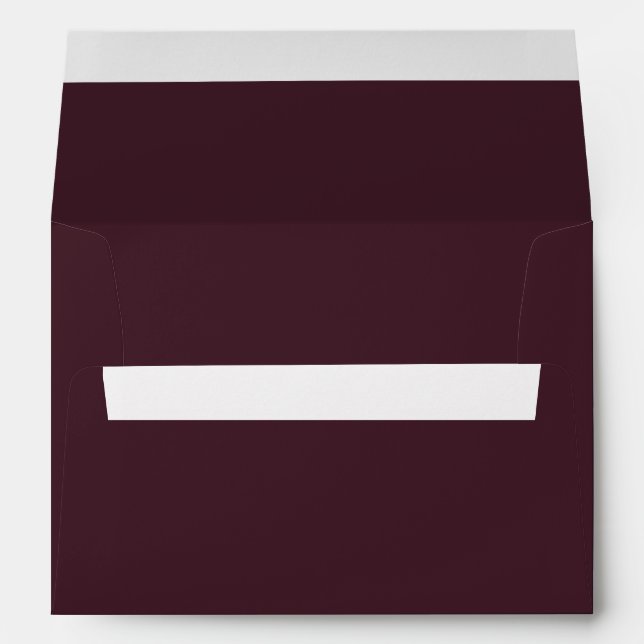 Wedding burgundy  envelope (Back (Bottom))