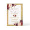Wedding Burgundy Floral Gold Glitter Invitation S