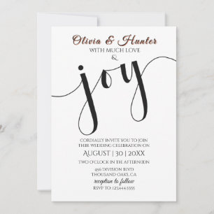 Wedding, Burnt Orange, Modern, Typography, Script, Invitation