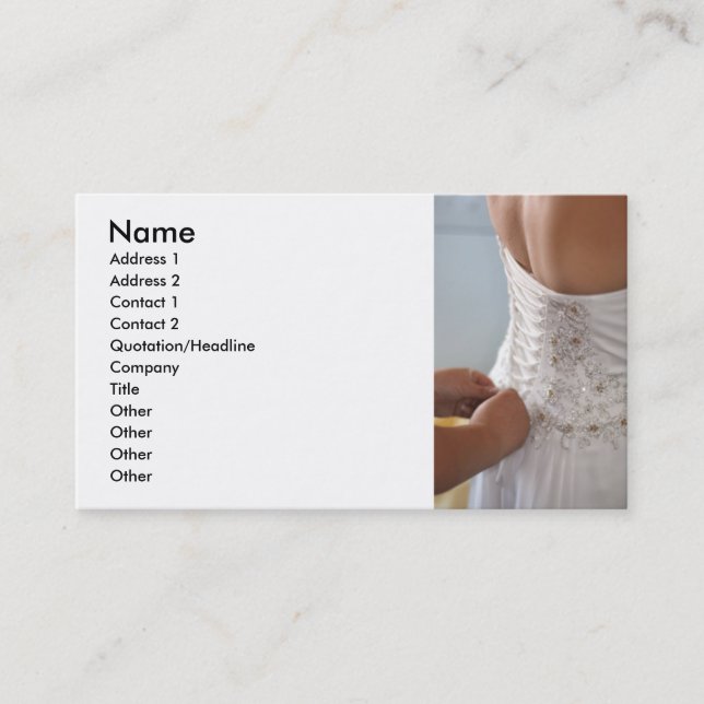 Wedding Business Card (Front)