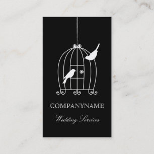 Wedding business card template Bird Cage