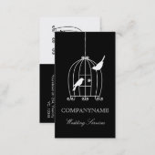 Wedding business card template Bird Cage (Front/Back)