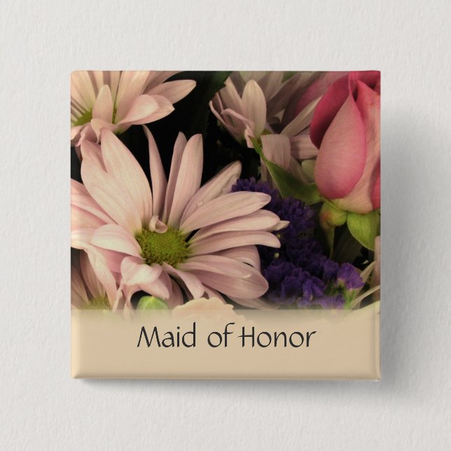 Wedding button for Maid of Honour (Front)