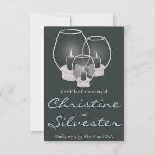 Wedding By Candlelight, 3.5x5 RSVP Invitation