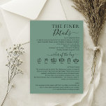 Wedding Cadet Blue Green Finer Details Invitation<br><div class="desc">Wedding Cadet Blue Green Finer Details</div>