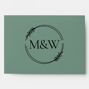 Wedding Cadet Blue Green Invitation Color Palette Envelope