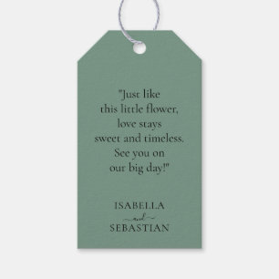Wedding Cadet Blue Green Lavender Touch Gift Tags