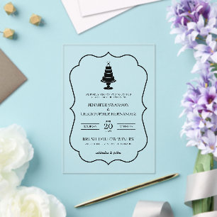 Wedding Cake Acrylic Invitations