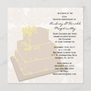 Wedding Cake Anniversary Party Invitation