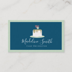 Wedding Cake Bakery Decorator Business Card