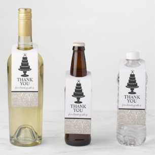 Wedding Cake Bottle Tag