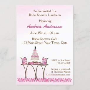 Wedding Cake Bridal Luncheon Shower Invitation
