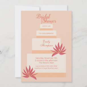 Wedding Cake Bridal Shower Invitation