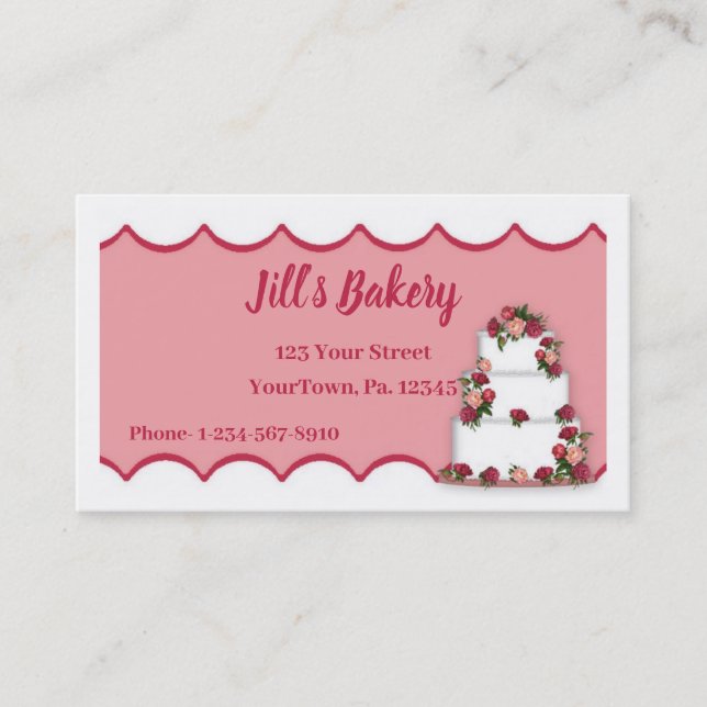 Wedding Cake Business Card (Front)