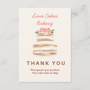 Wedding Cake Business Enclosure Card