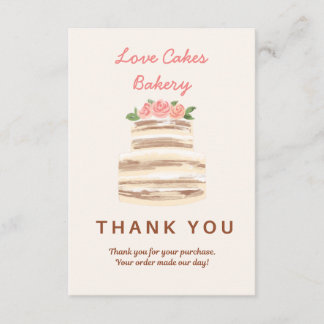 Wedding Cake Business Enclosure Card