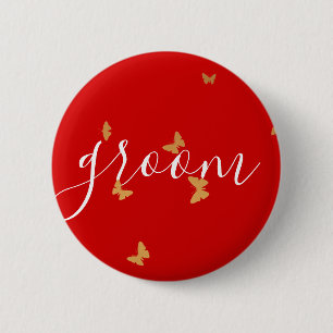 Wedding Cake Butterflies 6 Cm Round Badge