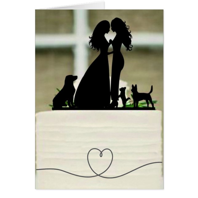 Wedding Cake Card - Silhouette (Front)