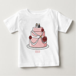 Wedding cake cartoon illustration baby T-Shirt
