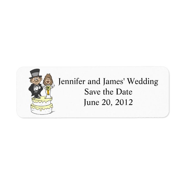 Wedding Cake Clipart Return Address Labels (Front)