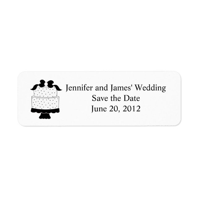 Wedding Cake Clipart Return Address Labels (Front)