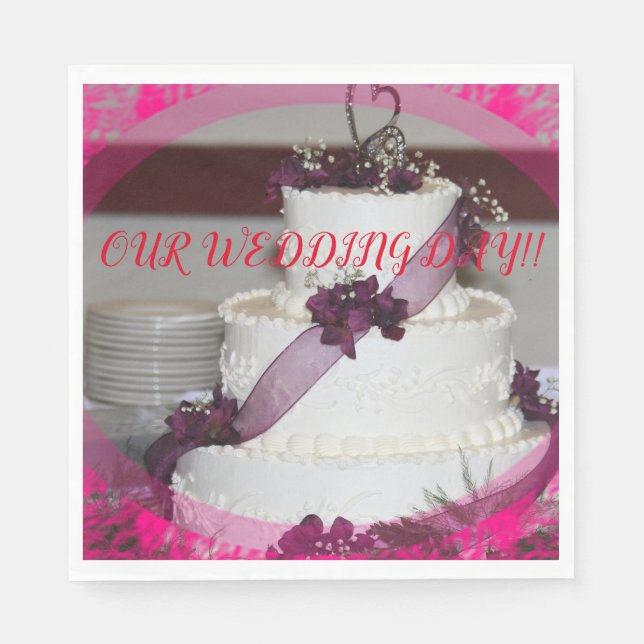 WEDDING CAKE Closeup PAPER Napkin (Front)