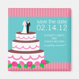 Wedding Cake Collection Save the Date Magnet