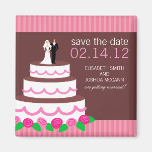 Wedding Cake Collection Save the Date Magnet