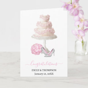 Wedding Cake Congratulations   Card