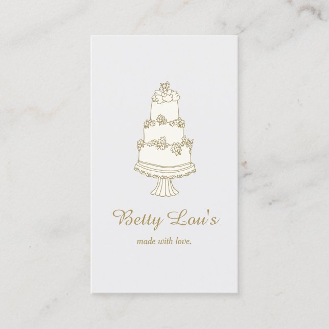 Wedding Cake Decorator Pastry Shop Bakery Business Card (Front)