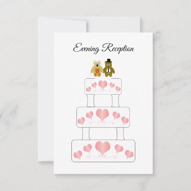 Wedding Cake Design Wedding Reception Invitation (Front)