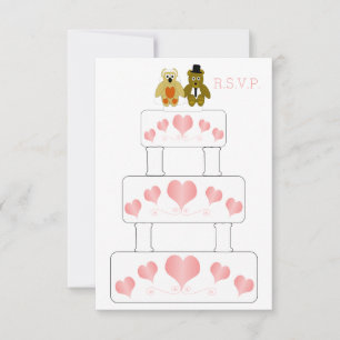 Wedding Cake Design Wedding RSVP Card
