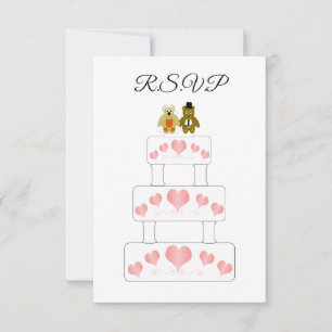 Wedding Cake Design Wedding RSVP Card