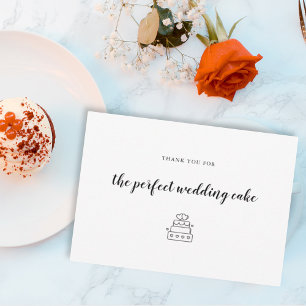 Wedding Cake Designer Baker Bakery Thank You Card