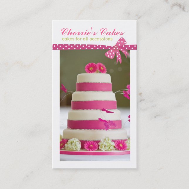 Wedding Cake Designer Business Cards (Front)