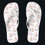 Wedding Cake Flip Flops<br><div class="desc">Beautiful pink flowers and a big cake are perfect for weddings and it gives a delicate and perfect vibe to decor,  gifts,  apparel,  and household items. Check out my store for more pattern items and gift ideas,  or combine items to create an interesting gift package!</div>