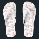 Wedding Cake Flip Flops<br><div class="desc">Beautiful pink flowers and a big cake are perfect for weddings and it gives a delicate and perfect vibe to decor,  gifts,  apparel,  and household items. Check out my store for more pattern items and gift ideas,  or combine items to create an interesting gift package!</div>