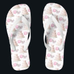 Wedding Cake Flip Flops<br><div class="desc">Beautiful pink flowers and a big cake are perfect for weddings and it gives a delicate and perfect vibe to decor, gifts, apparel, and household items. Check out my store for more pattern items and gift ideas, or combine items to create an interesting gift package!</div>