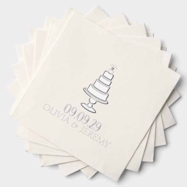Wedding Cake Foil Napkins (Insitu (Stacked))