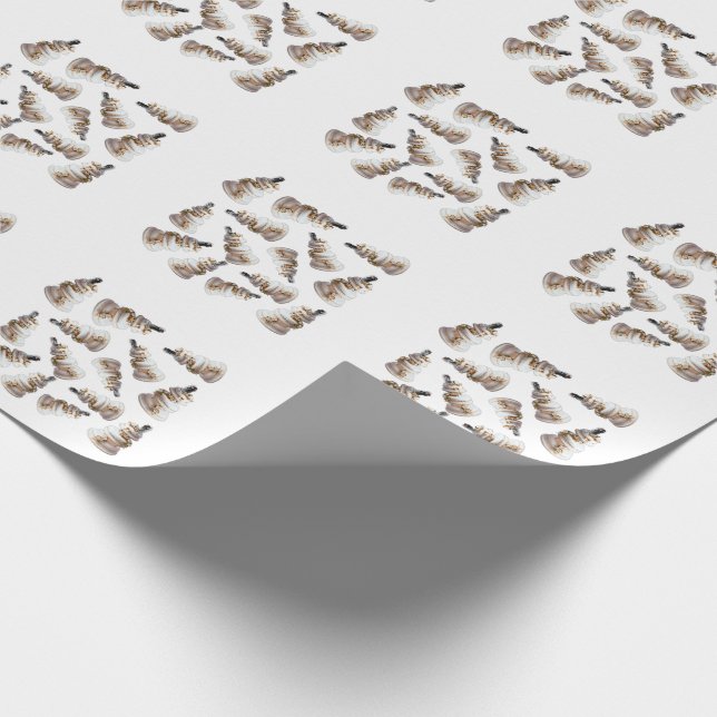 Wedding cake pattern wrapping paper (Corner)