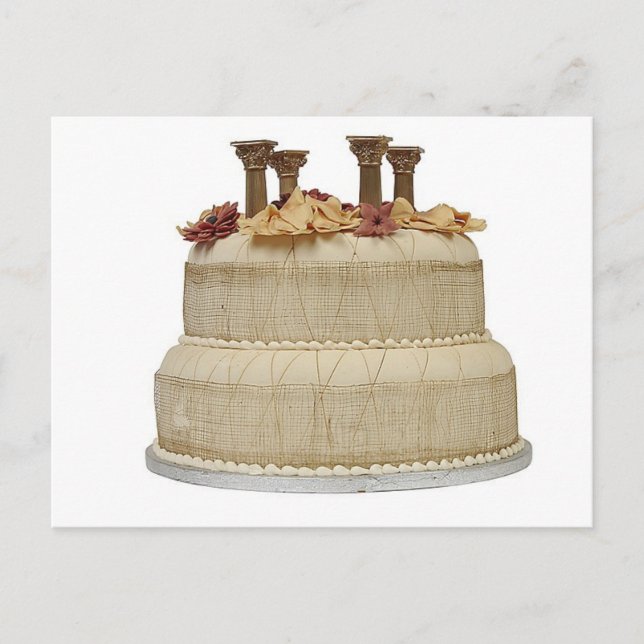 Wedding Cake Pillars Postcard (Front)