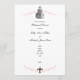 "Wedding Cake" Rehearsal/Bridal Shower Invitation