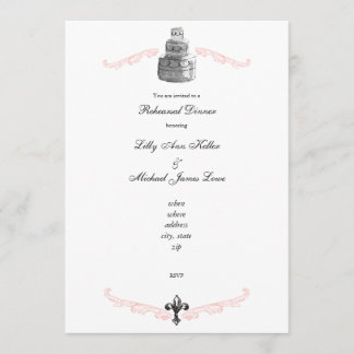 "Wedding Cake" Rehearsal/Bridal Shower Invitation