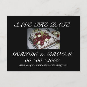Wedding Cake Save the Date Announcement Postcard