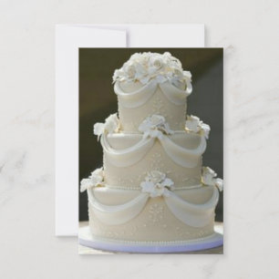 Wedding cake save the date card