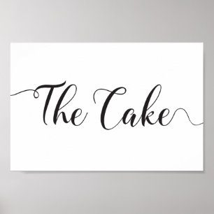 Wedding Cake Sign. The Cake Poster